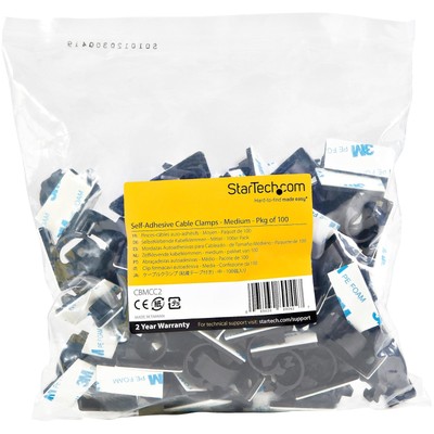 StarTech.com 100 Selbstklebende Kabelklemmen Mittel - PC Kabelmanagement/Kabelha