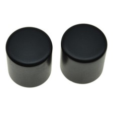 2x Ebony Wood Tele Style Flat Top Dome Knobs Guitar Bass Wood Barrel Knobs