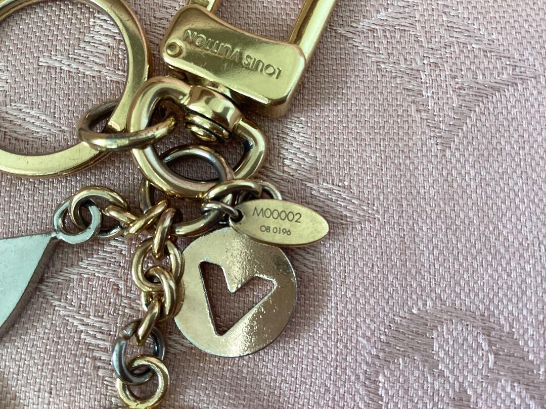 Louis Vuitton M00002 Malletage Blossom Gold Silver Key Chain Louis Vuitton M00002 Malletage Blossom Gold Silver Key Chain