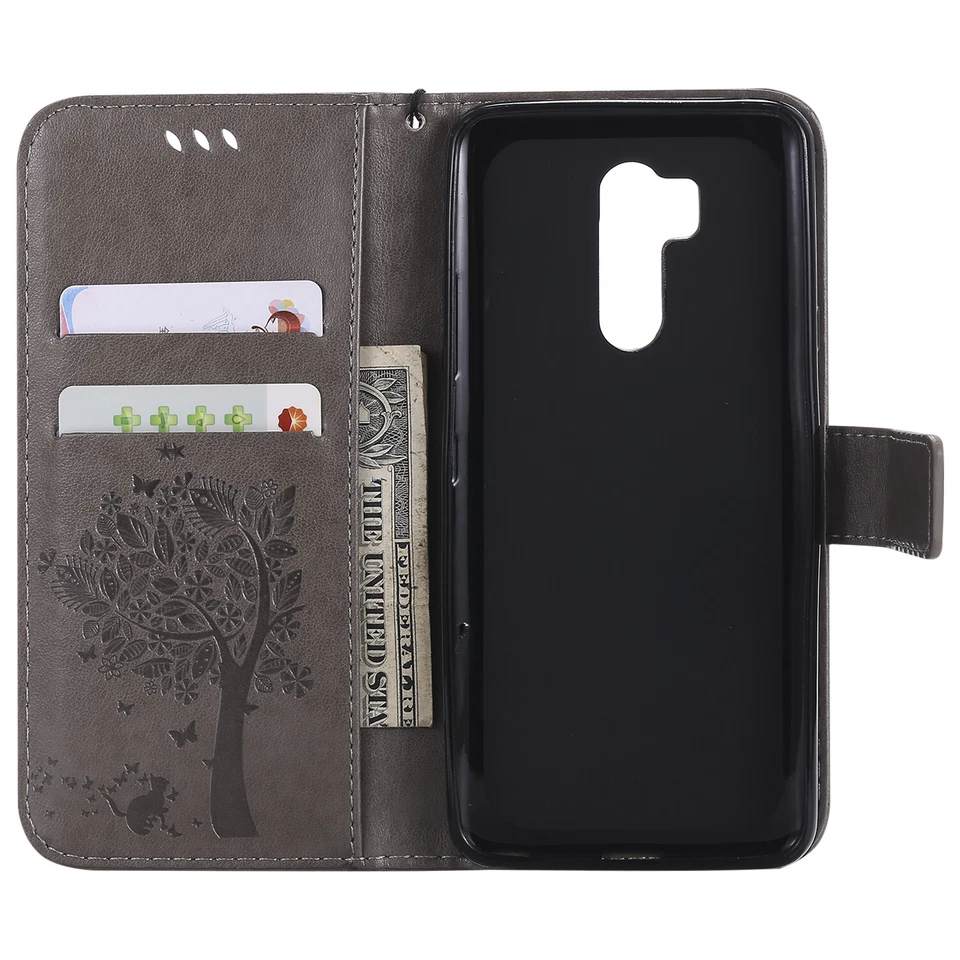 Embossing PU Leather Flip Wallet Case Phone Cover for LG K20 K30 K12 K10 Plus K8 - Image 3 of 4