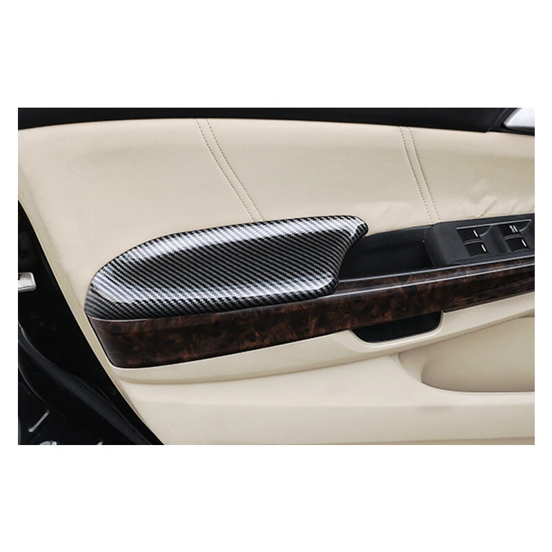 Reposabrazos de puerta interior 4X fibra de carbono para Honda Accord Crosstour 2008-2013 Foto 4 de 4