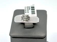 10k White Gold 0.50CT Diamond Clstr Men's Wedding Band, 7.3g, Size 10.5, S16494