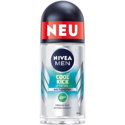 Nivea Men COOL KICK FRESH roll-on antiperspirant 50ml- FREE SHIPPING