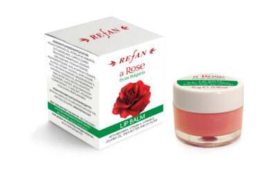 REFAN LIP BALM with BEESWAX Rose Concrete, Vit A,E, Jojoba, Shea, UV-filter, 5ml