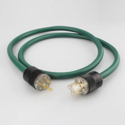 Hi-Fi Audio Mains Power Cable Gold Plated US Plug C13 IEC Connector Power Cord
