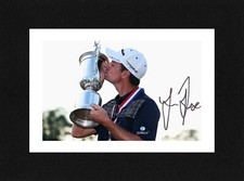 8X6 Mount JUSTIN ROSE Signed PHOTO Print Golf Gift Ready To Frame US OPEN