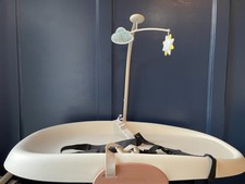 Wipe Clean Contoured Changing Pad V1   Oat  No Cover Needed, Clean  Gently Use