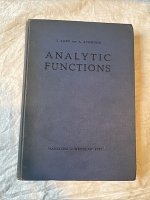 1952 Analytic Functions Saks & Zygmund Polish math monograph   rare collectable