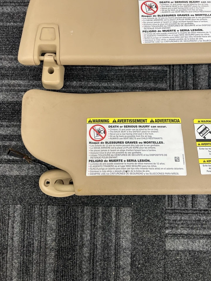 Parasol OEM 2011-2016 Ford F250 F350 F450 F550 beige bronceado con juego de iluminación Foto 3 de 4