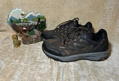 HI-TEC WILD-FIRE MENS 8 Wide WATERPROOF HIKING SHOES LEATHER WITH MESH ~ CLEAN