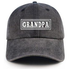 Grandpa Hat New Grandpa Gifts Adjustable Vintage Washed Cotton Baseball Cap G...