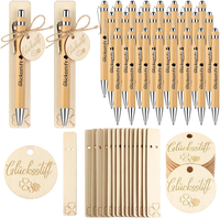 24 Sets DankeschöN Geschenke GlüCksstift Kugelschreiber Geschenke Holz Kugelschr