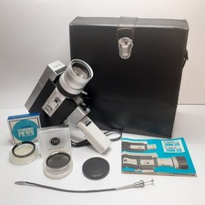 Canon Zoom 518 Super 8, 8mm Movie Film Camera + Case, Filters, Manual | WORKING