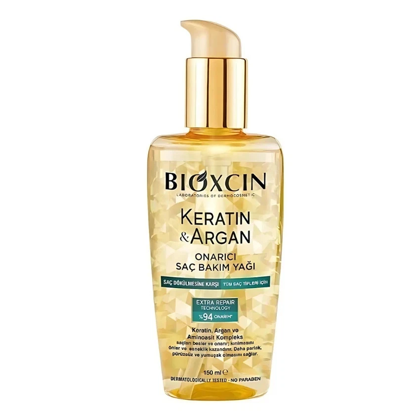 BIOXCIN KERATIN & ARGAN Repairing Hair Oil For Hair Loss & All Hair Types 150 ml