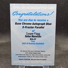 Cooper Flagg 2025-26 Bowman Basketball Chrome Auto Blue X-Fractor /150 Rookie