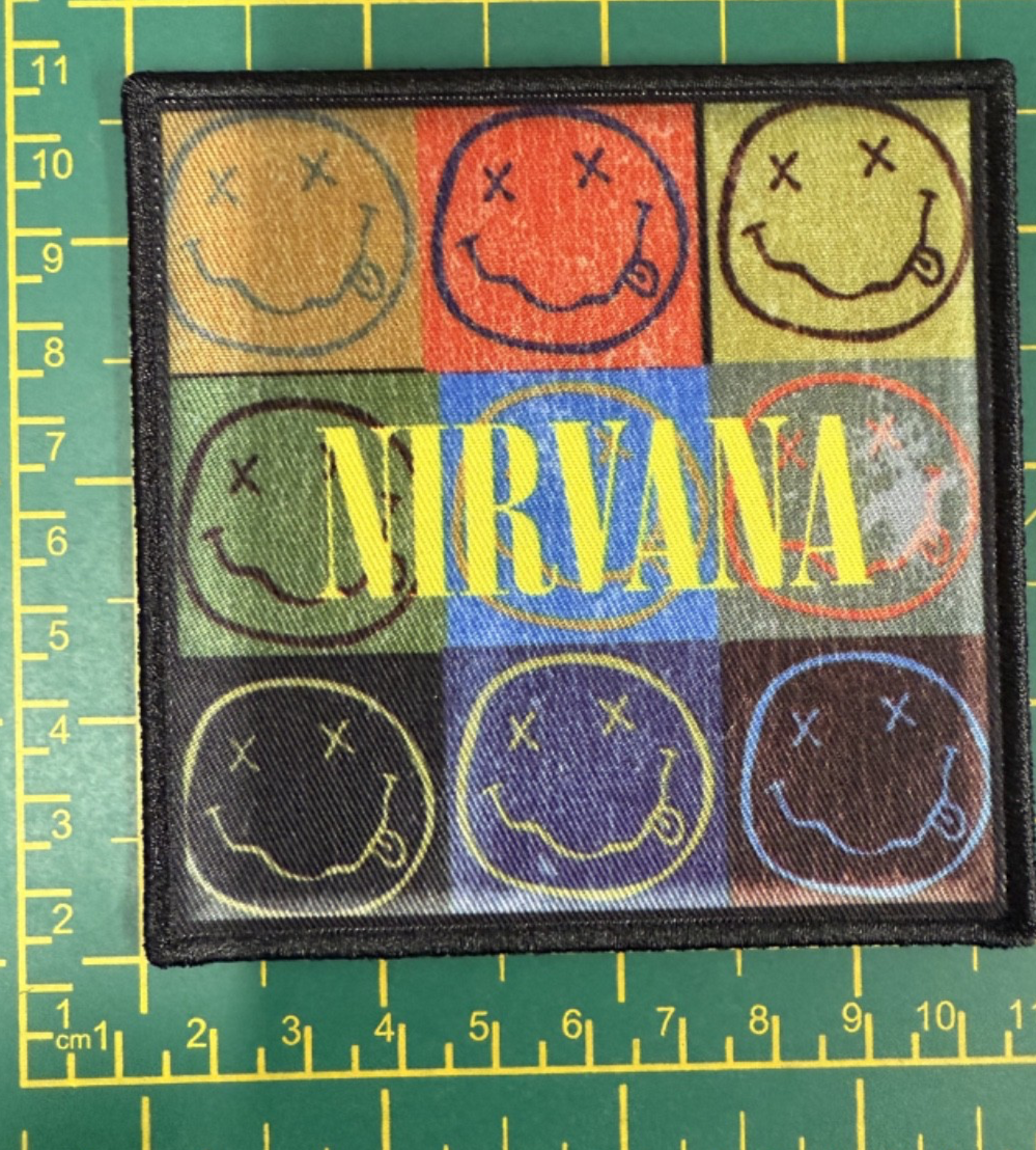 Nirvana Happy Photos Printed Sew On Patch Officially Licensed