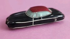 Vintage Mid-Century Pressed Tin Car Futuristic Black Mfg. Japan Rare 2.25"