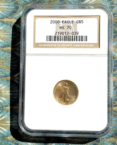 2000 $5 American Gold Eagle 1/10 Oz NGC MS 70 “TOP POP”