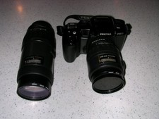 Pentax PZ-10 35mm SLR Camera with 28-80mm Zoom Lens And 100-300mm Zoom Lens
