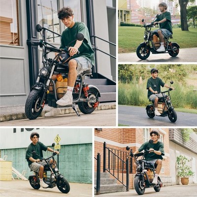 Adult E-Cargo Bike Electric Scooter with Seat 1500W 35MPH Speed 45