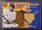 2001 Upper Deck #ASH-BR BABE RUTH Game Used Bat All Star Heroes 914/1933 EX
