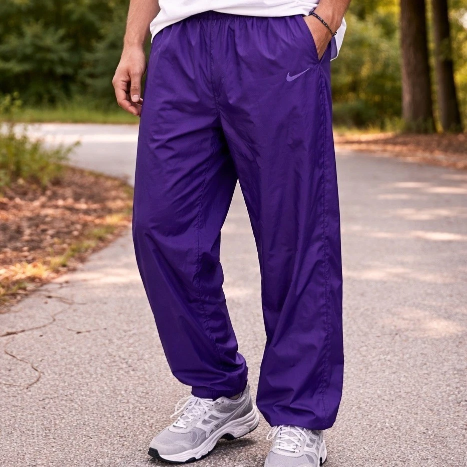 Vintage Nike Track Pants Mens S Purple Nylon Windbreaker Joggers Swoosh
Opens in a new window or tab