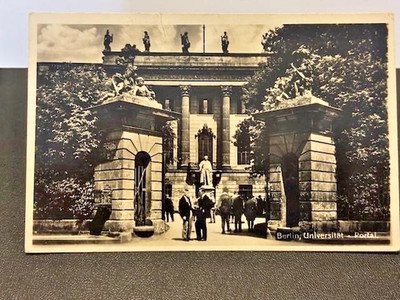VINTAGE GERMAN POSTCARD - BERLIN UNIVERSITY - ADDRESSED/USED