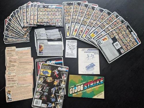 Vintage 1980's Hasbro GI Joe Instructions, Cardbacks & File Cards, paperwork lot