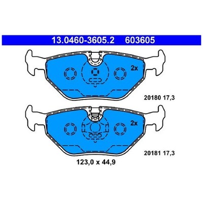 ATE Bremsbelagsatz Bremsklötze hinten 34211165235 34211162446 24767341