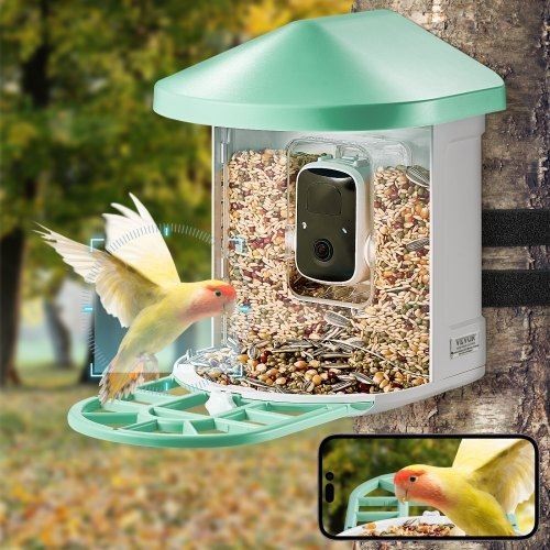 Smart Bird Feeder with Camera 2K HD AI Identify 10000 Bird Species