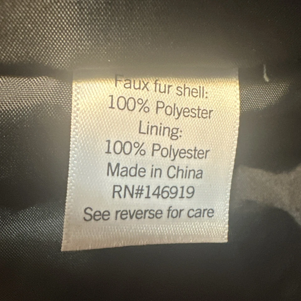 女式 Nine West 黑褐色猎豹柔软夏尔巴泰迪夹克 XL 码全新带标签 — 第 4/4 张图片