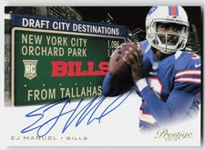 2013 Panini Prestige #4 EJ Manuel FOOTBALL Buffalo Bills