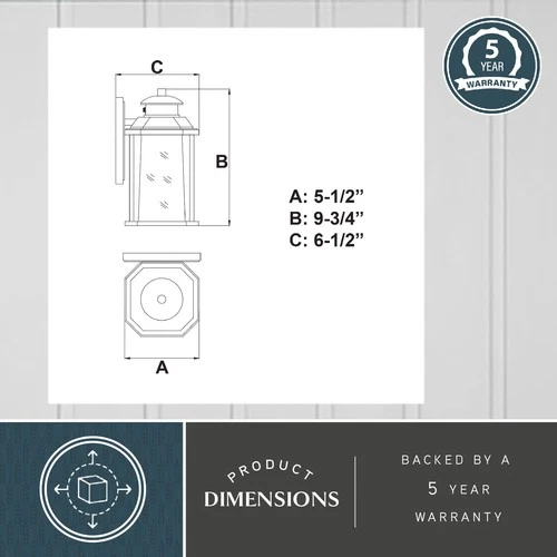 Vaxcel Lighting T0308 Freeport 1 Light 9-3/4"H Integrated LED - Black - Picture 6 of 8
