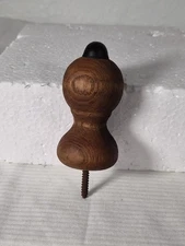 VTG WOOD NEWEL POST TOPPER or FINIAL STAIR CLOCK PART 3” - Screw Attached