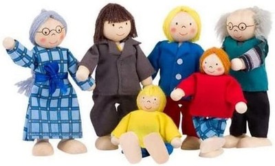 goki Biegepuppen City Familie für Puppenhaus