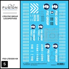 S Scale LTEX PSC Group Locomotives Decal Set