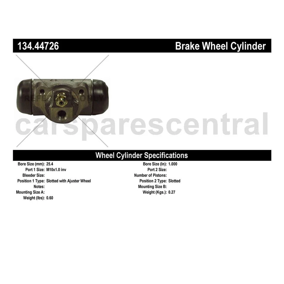 Centric Drum Brake Wheel Cylinder Rear 2x For Toyota Tundra 2000-2006 - Image 4 of 4