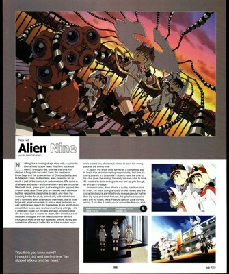 Alien Nine Anime Magazine Review Article Print Page July 2003 Sci-Fi Manga Art