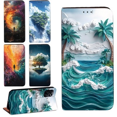 Bedruckte Leder Stand Brieftasche Buch Cover Etui passt Honor X6C/400 5G/400 Lite 5G