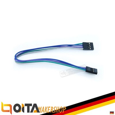 Waveshare Jumper Wire 4-pin 2.54-pitch 200mm, 4-polig Doppelweiblich Jumperkabel
