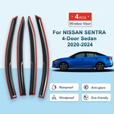 FOR 2020-2024 NISSAN SENTRA JDM 3D WAVY MUGEN WINDOW VISOR RAIN GUARDS NEW