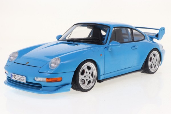 SOLIDO - 1:18 SCALE - 1997 Porsche 911 (993) Clubsport – Riviera Blue – S1810101