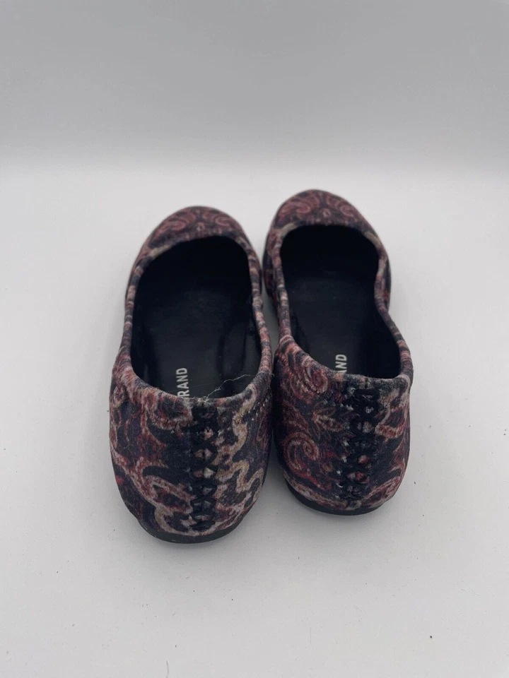 Lucky Brand Emmie Ballet Flats Women's Sz 6.5M Purple Paisley Velvet Slip-On - Image 3 of 4