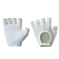 Frauen Half-Finger Sporthandschuhe Baumwolle atmungsaktiv rutschfest