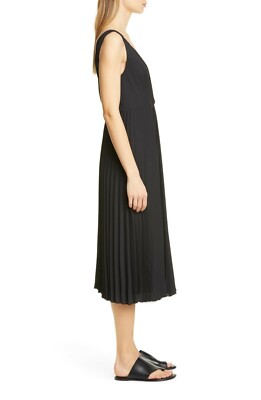 vince twist front pleated midi dress Women's Vince Twist Front Pleated Midi Dress, Size 6