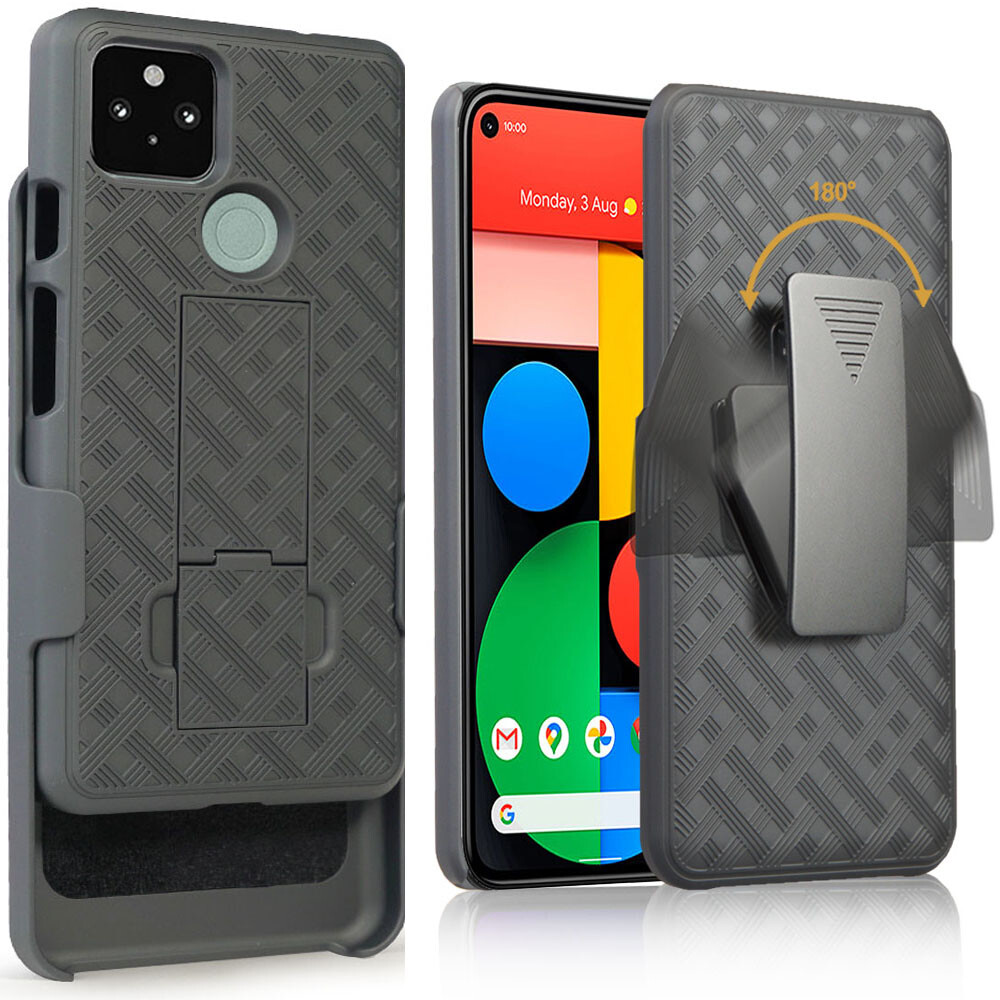 Cover for Google Pixel Holster Case with Tempered Glass Screen Protector - Main Image