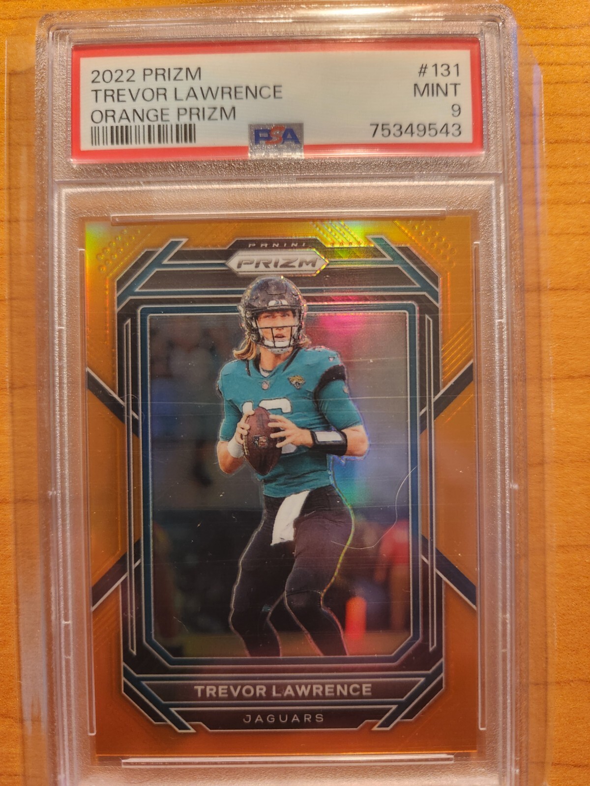 2022 Panini Prizm TREVOR LAWRENCE #131 Orange Prizm /249 Jaguars PSA 9