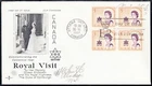 Canada Scott 471 Blk 4 Rose Craft FDC - 1967 Royal Visit