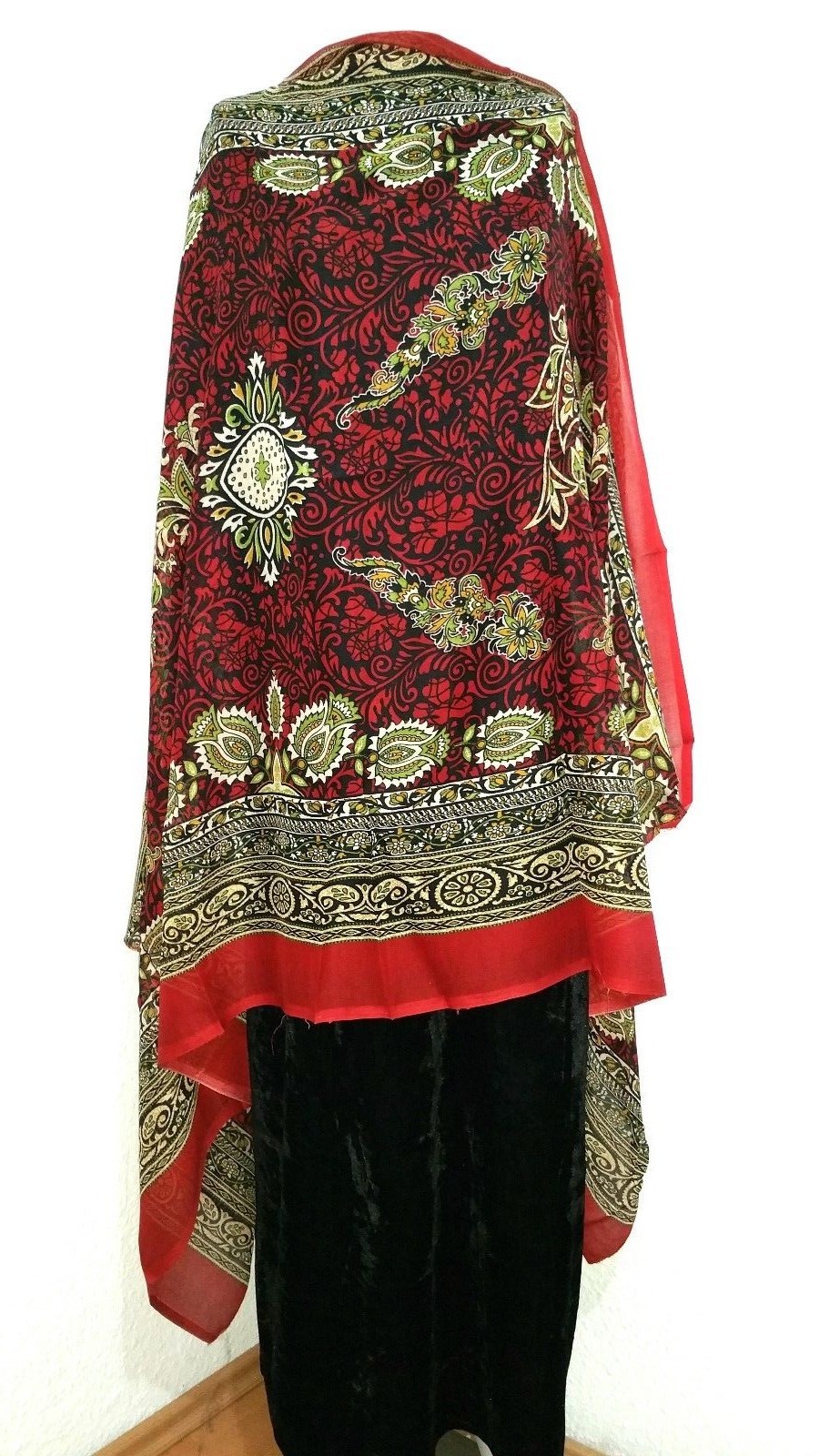 Stola Sciarpa Foulard da Bollywood Indiano Dupatta Tessuto Sari Goa