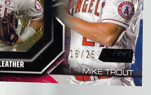 Mike Trout 2022 Topps Stadium Club Instavision SSP Black Parallel 16/25 Case Hit - Picture 7 of 11